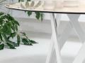 Miza CARTESIO - Miza CARTESIO v okrogli obliki s keramično ploščo v videzu marmorja