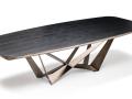 Miza SKORPIO - Miza SKORPIO s keramično ploščo in kovinskimi nogami