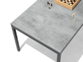 Miza SNAP - Miza SNAP s ploščo iz melamina in s kovinskimi nogami v sivi barvi
