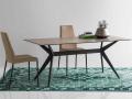 Moderna keramična miza KENT - Moderna keramična miza KENT s črnim podnožjem