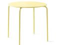 Kovinska rumena miza Easy - Kovinska rumena miza Easy na cevastem kovinskem podnožju, odporna na vremenske vplive 