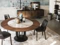 Miza Ker-Wood Soho za jedilnico - Okrogla keramična miza s kovinskim podnožjem Soho - Cattelan Italia -8