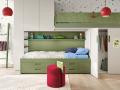 Otroška soba NIDI - G by Battistella - Maros - Otroška soba NIDI - G by Battistella - Maros v zeleni in beli barvi z rdečimi dodatki