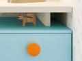 Otroška soba Nidi - kompozicija 6 - by Battistella - Maros - Otroška soba Nidi - kompozicija 6 - by Battistella - Maros v modri in beli barvi z oranžnimi detajli