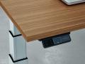 Pisarniško pohištvo IDEA SIT STAND by Quadrifoglio - Maros - Pisarniško pohištvo IDEA SIT STAND by Quadrifoglio - Maros zložljiva lesena pisarniška miza z belim podnožjem z možnostjo sedenja in stojenja
