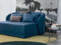 Postelja CELINE - Flou - Maros - Postelja CELINE - Flou - Maros, fotelj ki se raztegne v posteljo v modrem usnju