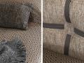 Postelja NEW BOND - Flou - Maros - Postelja NEW BOND - Flou - Maros v sivo rjavi tkanini s črnimi usnjenimi trakovi
