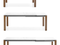 Razteg mize EMINENCE WOOD - Razteg mize EMINENCE WOOD s keramično ploščo in lesenim podnožjem
