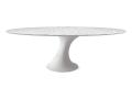 Ovalna miza s kamnom - REEF je prečudovita ovalna miza s centralno nogo - Cattelan Italia -1