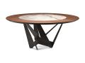 Okrogla jedilna miza Skorpio iz lesa in keramike - Okrogle jedilne mize z unikatnim podnožjem - Cattelan Italia - Maros -5
