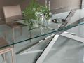 Srebrno podnožje steklene mize Spyder - Jedilni stoli in jedilne mize Cattelan Italia - Maros - Ljubljana