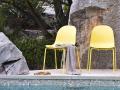 Vrtni stol Academy na kovinskem podnožju - Vrtni stol Academy na kovinskem podnožju v rumeni barvi, sedišče iz kakovostne PP plastike, zato je stol primeren za uporabo na vašem vrtu terasi ali balkonu 