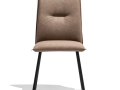 Stol MAYA - Stol MAYA z rjavim sediščem in črnim podnožjem
