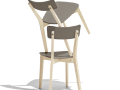 Stoli JELLY - Stoli JELLY s sediščem v bež barvi in z lesenim podnožjem