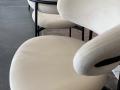 Udobna naslonjala stolov OLEANDRO - Udobna naslonjala stolov OLEANDRO v beige tkanini s črnim podnožjem