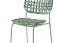 Mint zelen vrtni stol YO! - Vrtani stol YO! brez rokonaslonov v mint zelenem pletenju. Stol je nakladalen in primeren za uporabo na prostem. 