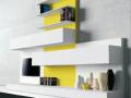 Dnevni regal - Novamobil - Maros - 3 - Dnevni regal - Novamobil - Maros - 3 v beli in rumeni barvi