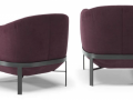 Fotelj v tkanini Poli - Maros - 2 - Fotelj v tkanini Poli - Maros - 2 v vijolični tkanini