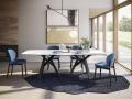 Miza CALLIGARIS z inovativno KERAMIČNO PREVLEKO - Miza CALLIGARIS z inovativno KERAMIČNO PREVLEKO s ploščo iz keramike v motivu white marble s črnimi nogami