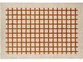 Preproga Cek z opečnato rdečimi črtami - pravokotne oblike, v bež barvi z rdeče opečnatimi črtami v obliki mreže, na voljo v dimenziji 240 x 160 cm in 300 x 200 cm