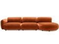 Sedežna garnitura GINZA Calligaris v oranžni tkanini - Sedežna garnitura GINZA Calligaris v oranžni tkanini