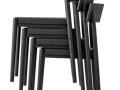 Zloženi črni jedilni stoli SCANDIA - Zloženi črni jedilni stoli SCANDIA