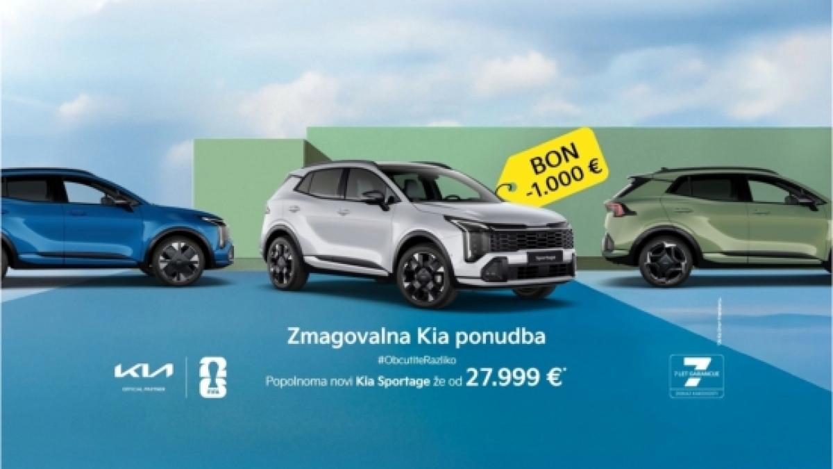 Kia Sportage že za 27.999 € + bon 1.000 €
