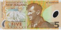 New Zealand S2R1, 5 dollars, 1999, P185, B131a, UNC