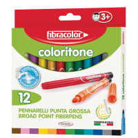 Debelejši flomastri Fibracolor coloritone, 12 kosov