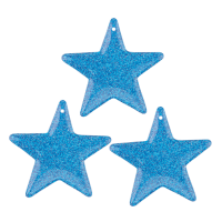 Dekorativna zvezdica z bleščicami, 4,8 cm