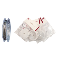 Jeklena vrvica za nakit, Ø0,45 mm, dolžina 20 m, srebrna, plastificirana