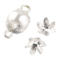 Kapica za perle, Ø10 mm, srebrna, 20 kosov