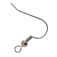 Kaveljček za uhan, srebrn, 20 mm, 10 kosov