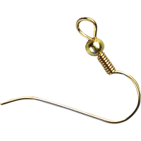 Kaveljček za uhan, zlat, 20 mm, 10 kosov