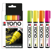 Komplet 4 flomastrov Marabu YONO, 1.5 - 3 mm, neon barve