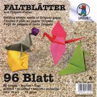 Komplet 96 listov za Origami, 19 x 19 cm, 12 barv