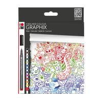 Komplet barvnih grafičnih pisal GRAPHIX, 12 pisal