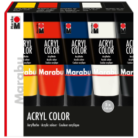 Komplet Marabu Acryl Color Basic, 100 ml, 5 osnovnih barv