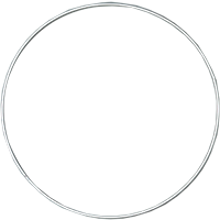 Kovinski obroč, Ø15 cm, bel