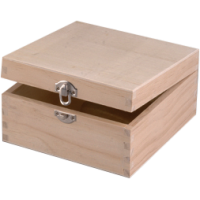 Lesena škatlica, 7.5 x 7.5 x 4 cm