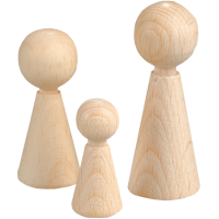 Lesene figurice 23 x 60 mm, 3 kosi