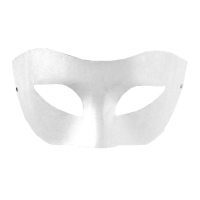 Majhna maska iz kartona, 18.5 x 7.5 cm cm, bela