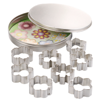 Modelčki za izrez., Ø4,5 - 5 cm, kov., cvetje, 9 modelov