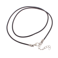 Osnova za ogrlico iz kavčuka, Ø2 mm / 50 cm, 2 kosa