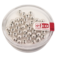 Perle Ø4 mm, srebrne, 40 kosov
