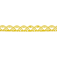 Samolepilna bordura, čipka, 18 mm x 100 cm, rumena