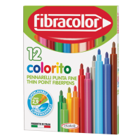 Tanki flomastri Fibracolor Colorito, 12 kosov