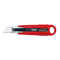 Varnostni olfa nož z vzmetjo WEDO STANDARD, 18 mm, rdeč