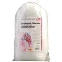 Visokovoluminozna vata za polnjenje, 250 g, bela (~7l)