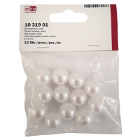 Voščene perle, Ø14 mm, biserno bele, 12 kosov